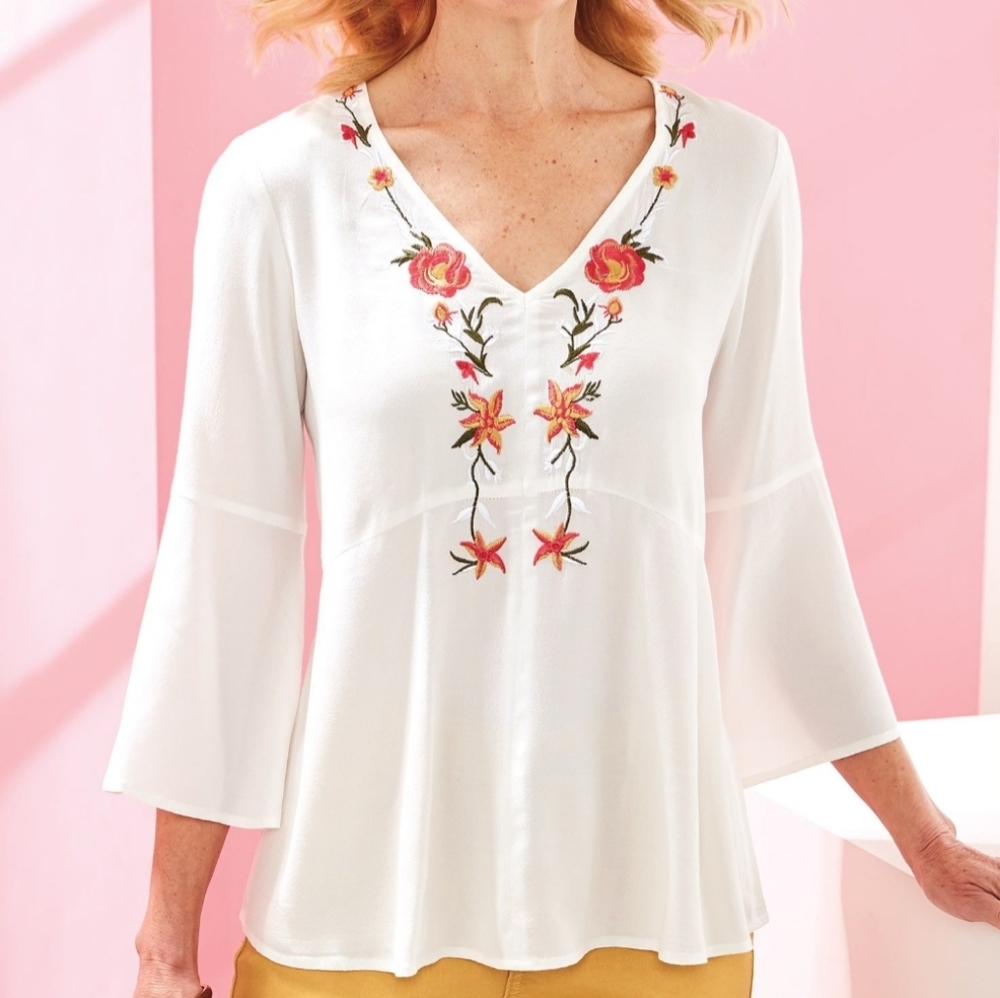 Madrid Embroidered Shirt by Skye's the Limit - Picture 2 of 4